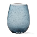 bubble glass stemless wine glass